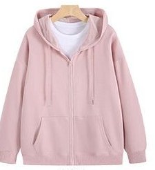 DYEWAVE custom zip-up hoodie in Lotus Pink