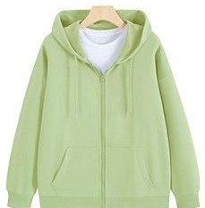 DYEWAVE custom zip-up hoodie in Light Grass Green