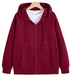 DYEWAVE custom zip-up hoodie in Wine Red