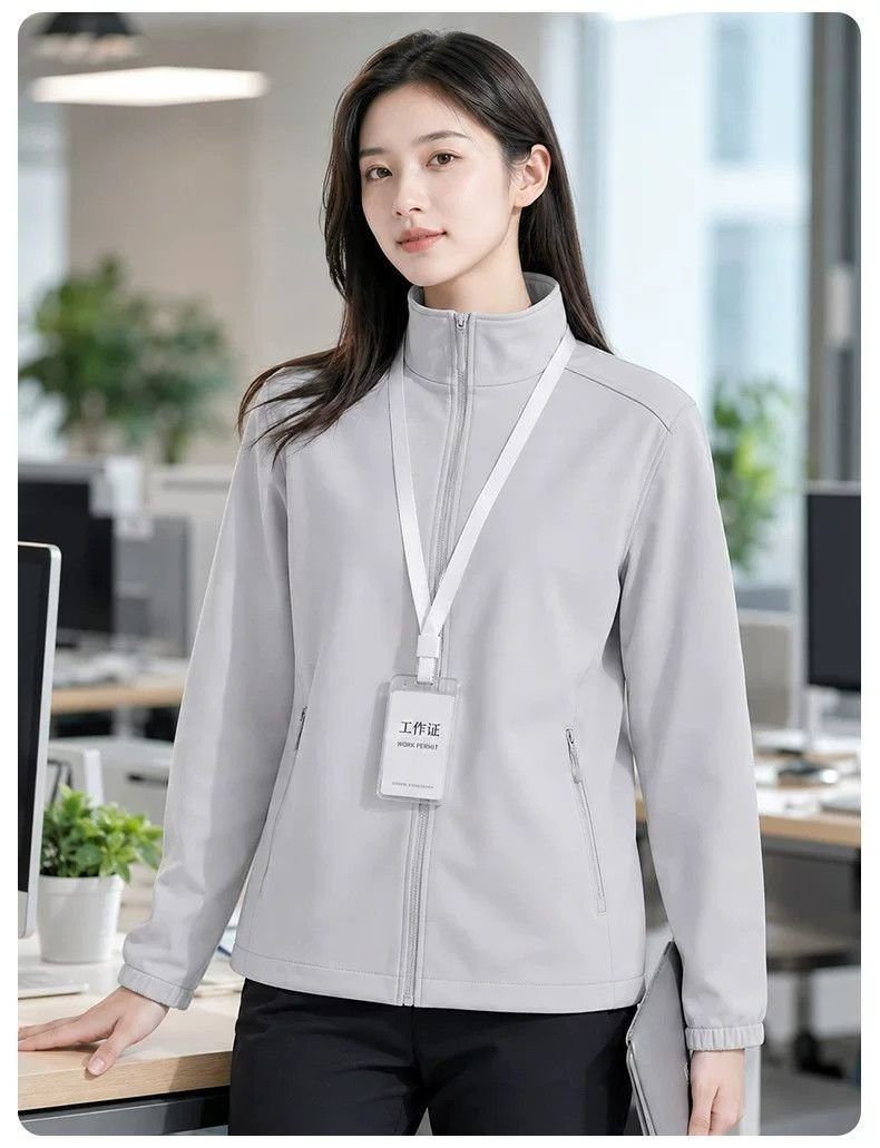 DYEWAVE custom softshell jacket in Light Grey