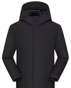 DYEWAVE custom hooded color-block jacket in Black / Black