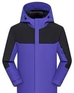 DYEWAVE custom hooded color-block jacket in Purple / Black