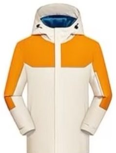 DYEWAVE custom hooded color-block jacket in Cream / Ginger