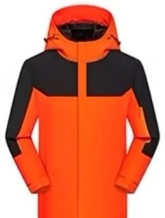 DYEWAVE custom hooded color-block jacket in Orange / Black