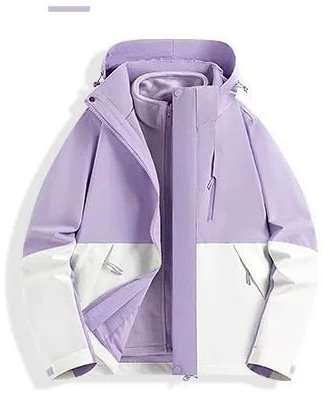 DYEWAVE custom 3-in-1 jacket system in Soft Purple / Warm White (Women's)