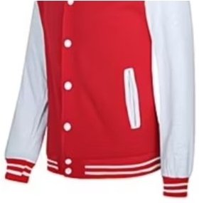 DYEWAVE custom varsity baseball jacket in Red / White