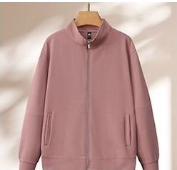 DYEWAVE custom zip-up fleece sweatshirt in Dusty Pink