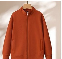 DYEWAVE custom zip-up fleece sweatshirt in Rust