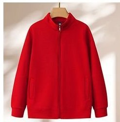 DYEWAVE custom zip-up fleece sweatshirt in Bright Red