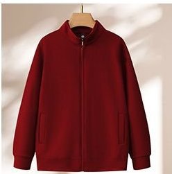 DYEWAVE custom zip-up fleece sweatshirt in Maroon