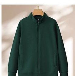 DYEWAVE custom zip-up fleece sweatshirt in Dark Green