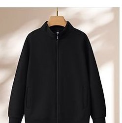 DYEWAVE custom zip-up fleece sweatshirt in Black