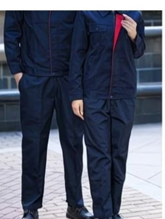 DYEWAVE custom work uniform set in Navy / Red