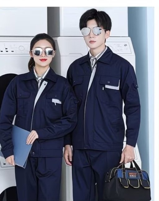 DYEWAVE custom work uniform set in Navy / Grey